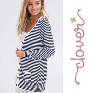 Stripe Sweater Cardigan